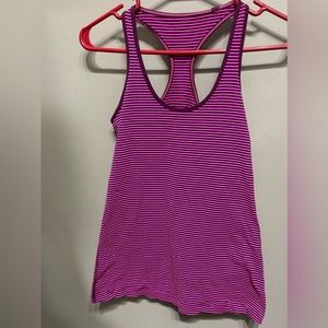 Lululemon Cool Racerback Hyper Stripe Raspberry Glo‎ Light / Plum